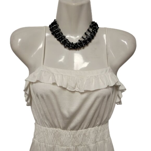 White Spaghetti Strap Cotton Dress Size S - Picture 2 of 7